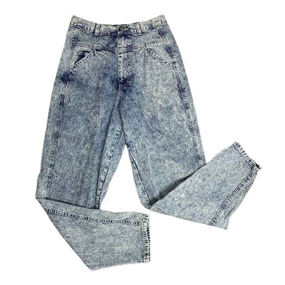 Vintage 80s Sasson Denim Jeans 26 Acid Wash High Waisted Tapered - Picture 1 of 5